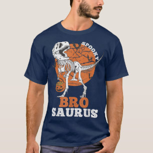 T-shirt Éffrayant Bro Saurus Dinosaur Skeleton T rex Citro