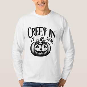 T-shirt éffrayant Citrouille d'Halloween et Spider