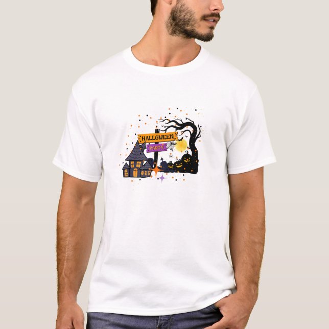 T-shirt éffrayant design, séjour helloween (Devant)
