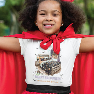 T-shirt éffrayant en cuir avec Mains de squelette