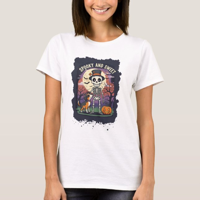 T-shirt éffrayant et doux | Jolie Halloween Tee (Devant)