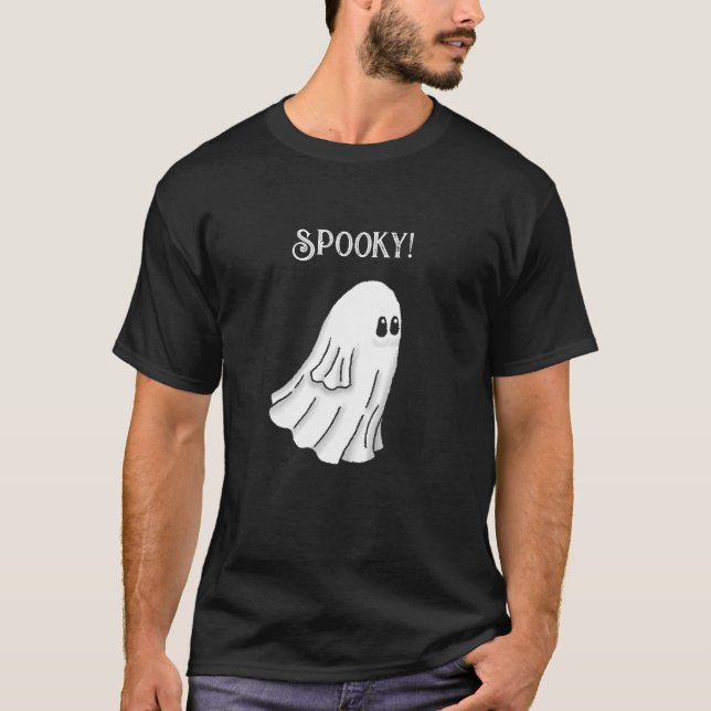 T-shirt Éffrayant fantôme d'Halloween (Devant)