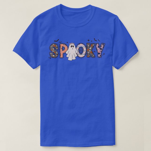T-shirt Éffrayant Ghost Boo Costume Halloween Retro Trick  (Design devant)