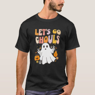 T-shirt Éffrayant Ghost Retro Go Ghouls Halloween Ghost