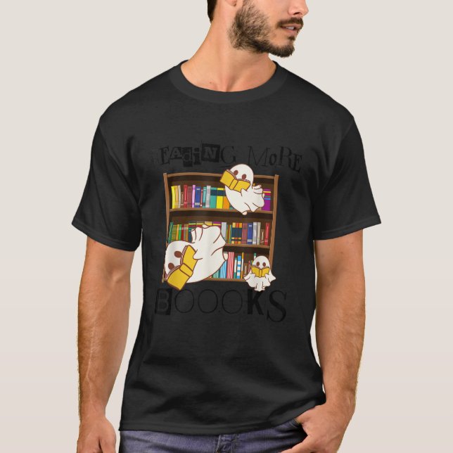 T-shirt Éffrayant Ghosts Lecture Livres Librairie Librairi (Devant)