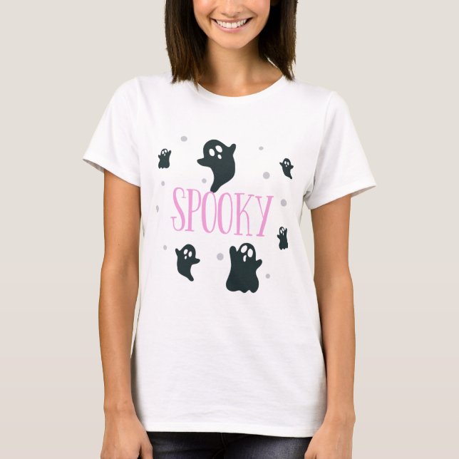 T-shirt Éffrayant Ghosts Super mignon Halloween (Devant)