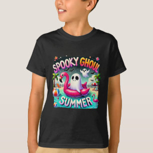 T-shirt Éffrayant Ghoul Été mignon Fantôme Flamant rose Bo