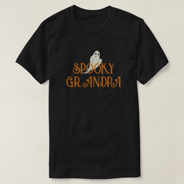 T-shirt Éffrayant grand-père Halloween Tee noire (Design devant)
