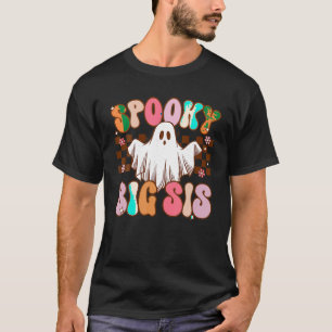 T-shirt Éffrayant Grand Sis Halloween Soeur Fantôme Costum