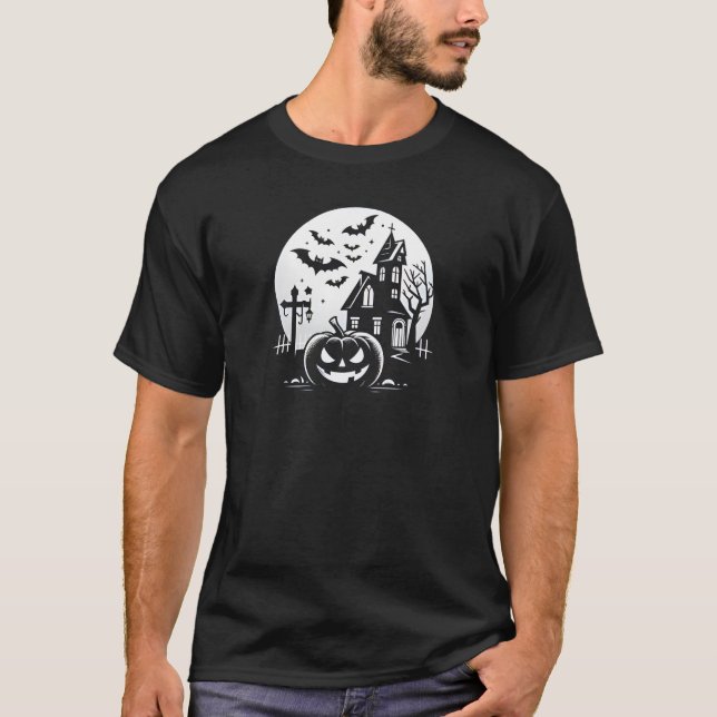 T-shirt éffrayant Halloween (Devant)