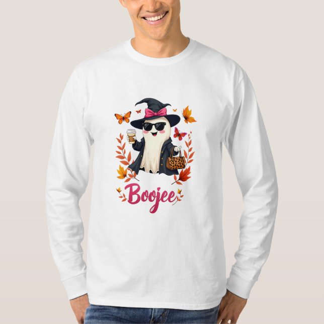 T-shirt Éffrayant Halloween Boojee Sassy Classy Ghost (Devant)