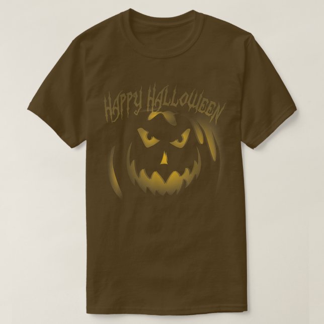 T-shirt Éffrayant Halloween JackOLantern Hommes Femmes Coû (Design devant)