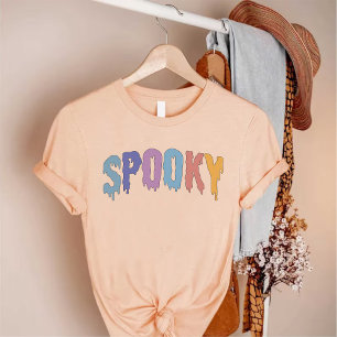 T-shirt Éffrayant Halloween moderne script fantôme femmes