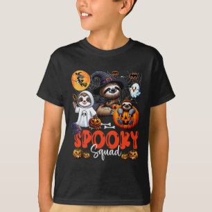 T-shirt Éffrayant Halloween Squad Trois fentes Horreur Cos