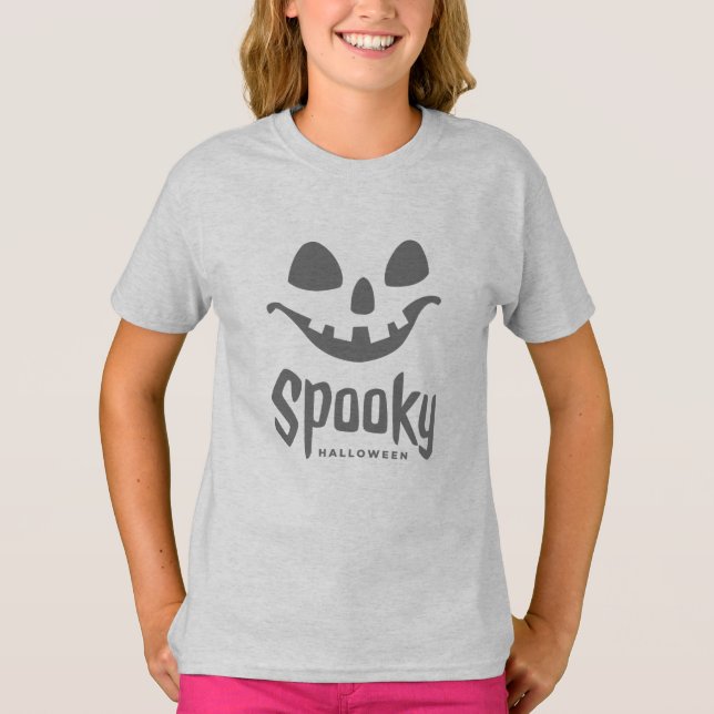 T-shirt Éffrayant Joyeux costume d'Halloween pour filles T (Devant)
