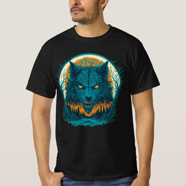 T-shirt Effrayant loup-garou (Devant)