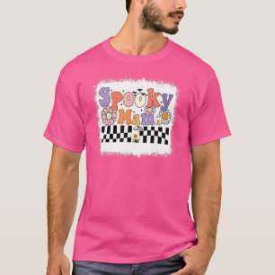 T-shirt Éffrayant Mama Floral Fantôme Boo Maman Et Mini Co