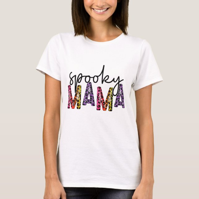 T-shirt Éffrayant Mama - Halloween (Devant)