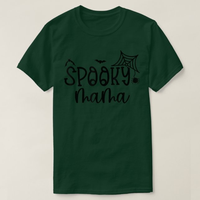 T-shirt Éffrayant Mama Retro Halloween Ghost Witchy Mo Éff (Design devant)