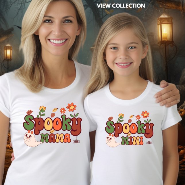 T-Shirt Éffrayant Mini Halloween maman et moi jumelage (Créateur téléchargé)