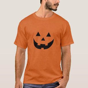 T-shirt Éffrayant orange noir Jack-o'-lantern drôle Hallow