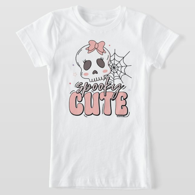 T-Shirt Éffrayant Pink Halloween Nom Anniversaire (Poser)
