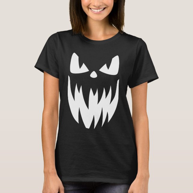 T-shirt Éffrayant plaisir Déplaisant Citrouille Jack-o'-la (Devant)