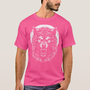 T-shirt Effrayant Pleine lune Werewolf Halloween Horreur W