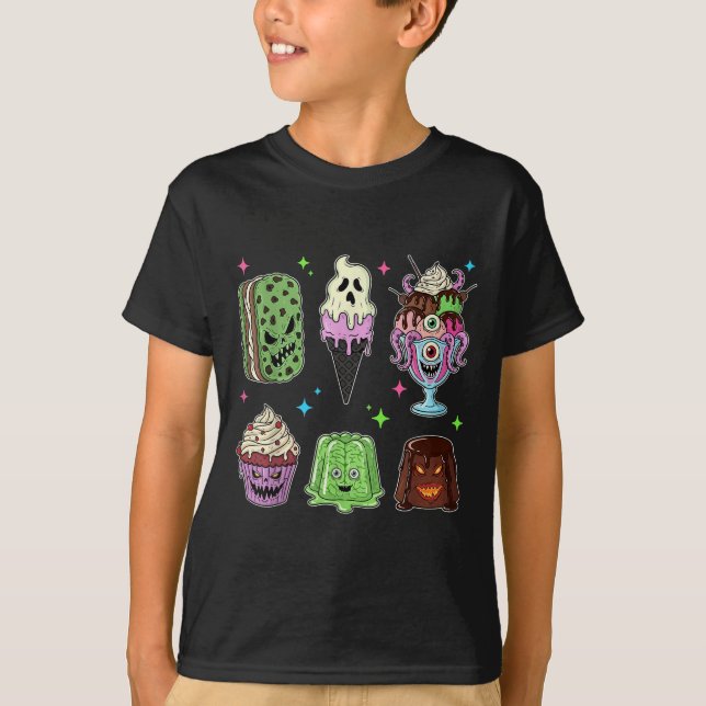 T-shirt Éffrayant Popsicle Glace Fête d'été Halloween S (Devant)
