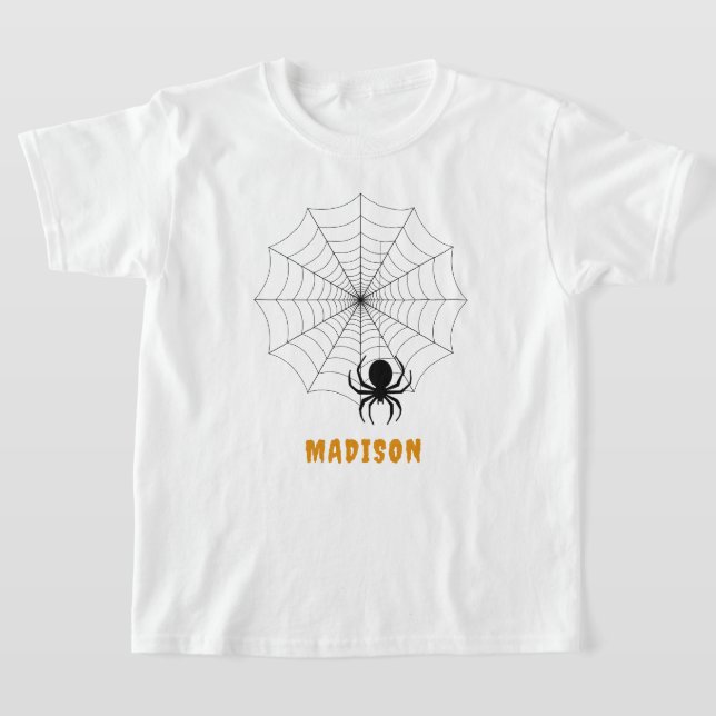 T-shirt Éffrayant Spider & Web Halloween personnalisé (Poser)