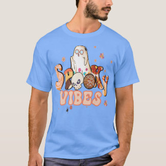 T-shirt Éffrayant Vibes Flower Power Retro Hippy Hallow