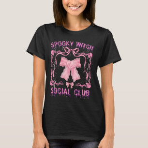 T-shirt Éffrayant Witch Social Club Coquette Bow Salem Hal