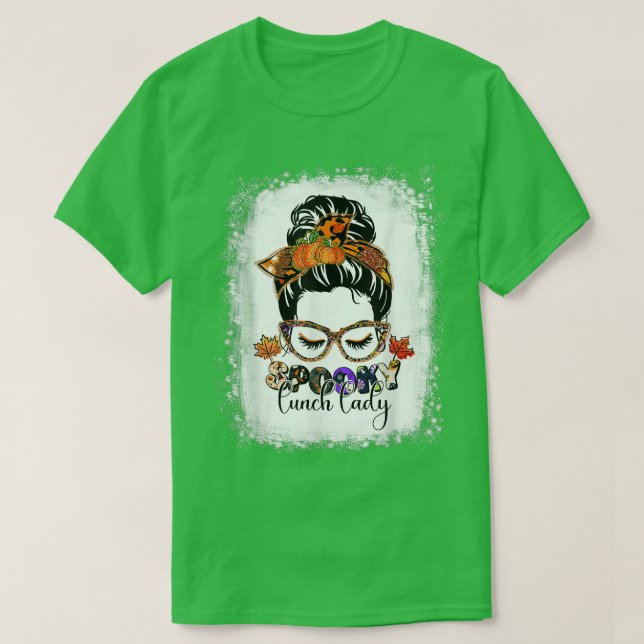 T-shirt Éffrayante dame déjeuner Funny Messy Bun Bleached  (Design devant)