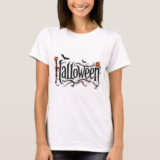 T-shirt éffrayante de typographie d'Halloween avec