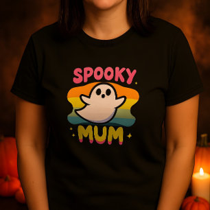 T-shirt Éffrayante maman mignonne Halloween design fantôme