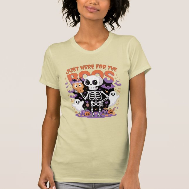 T-shirt Éffrayante Skeleton Halloween (Devant)