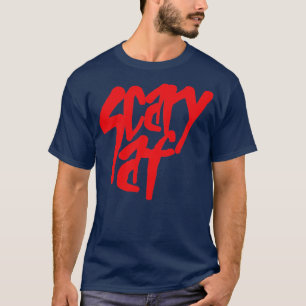 T-shirt Effrayer le texte rouge Af