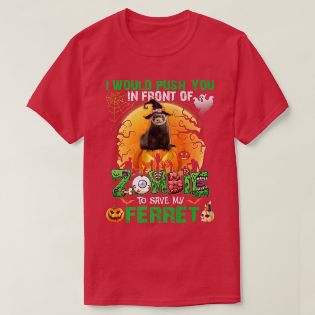T-shirt Effrayer Vous Pouvez Devant Les Zombies Pour Sauve (Design devant)