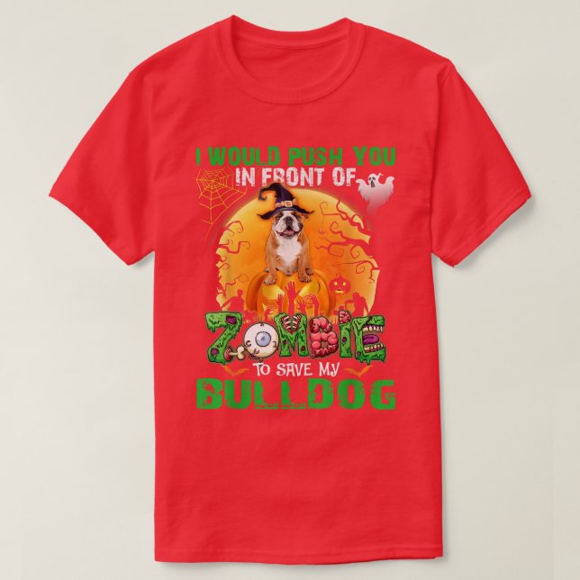 T-shirt Effrayer Vous Pouvez Devant Zombies Pour Sauver Mo (Design devant)