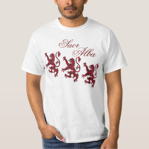 T-shirt effréné libre alba de lion de Saor Ecoss
