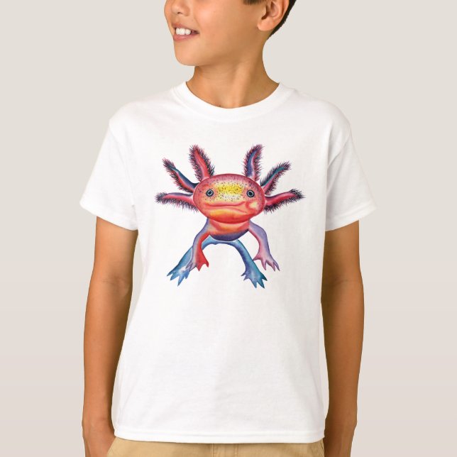 T-shirt effronté de conception d'Axolotl (Devant)