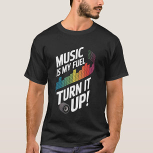 T-shirt Égaliseur Graphique La Musique Est Mon Carburant