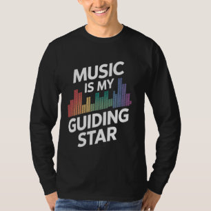 T-shirt Égaliseur Graphique La Musique Est Mon Étoile Dire