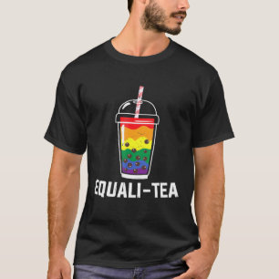 T-shirt Égalité Buble Tea Boba Lgbtq Correspondant Rainbow