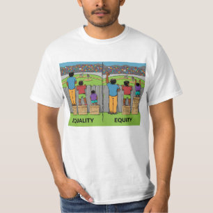 T-shirt Égalité contre Équité – Inspirer la Justice Social