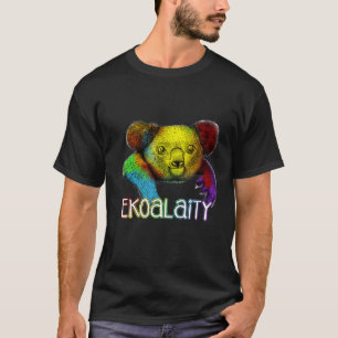 T-shirt Égalité Ekoality Cute Koala Rainbow Lgbt Pride F
