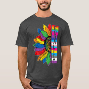 T-shirt Egalité gay pride LGBT Sunflower Rainbow LGBTQ Eq