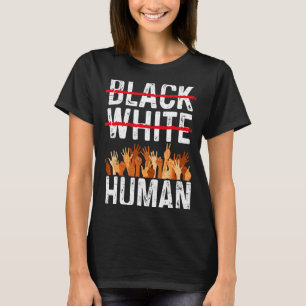 T-shirt Égalité humaine noir blanc Appare Mois de l'histoi