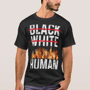 T-shirt Égalité humaine noir blanc Appare Mois de l'histoi