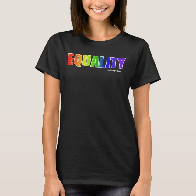 T-shirt Égalité - Rainbow Pride - Neurodivergent Rebel T- (Devant)